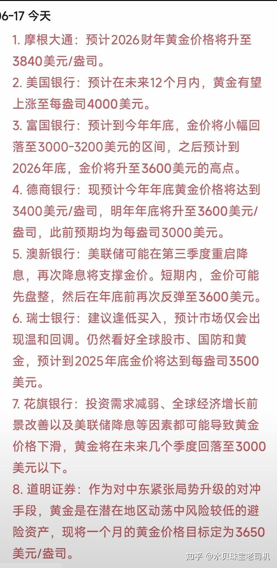 花旗预测金价可能在未来几个月创下历史新高，后续金价走势会呈现怎样的特点和趋势？ - 知乎