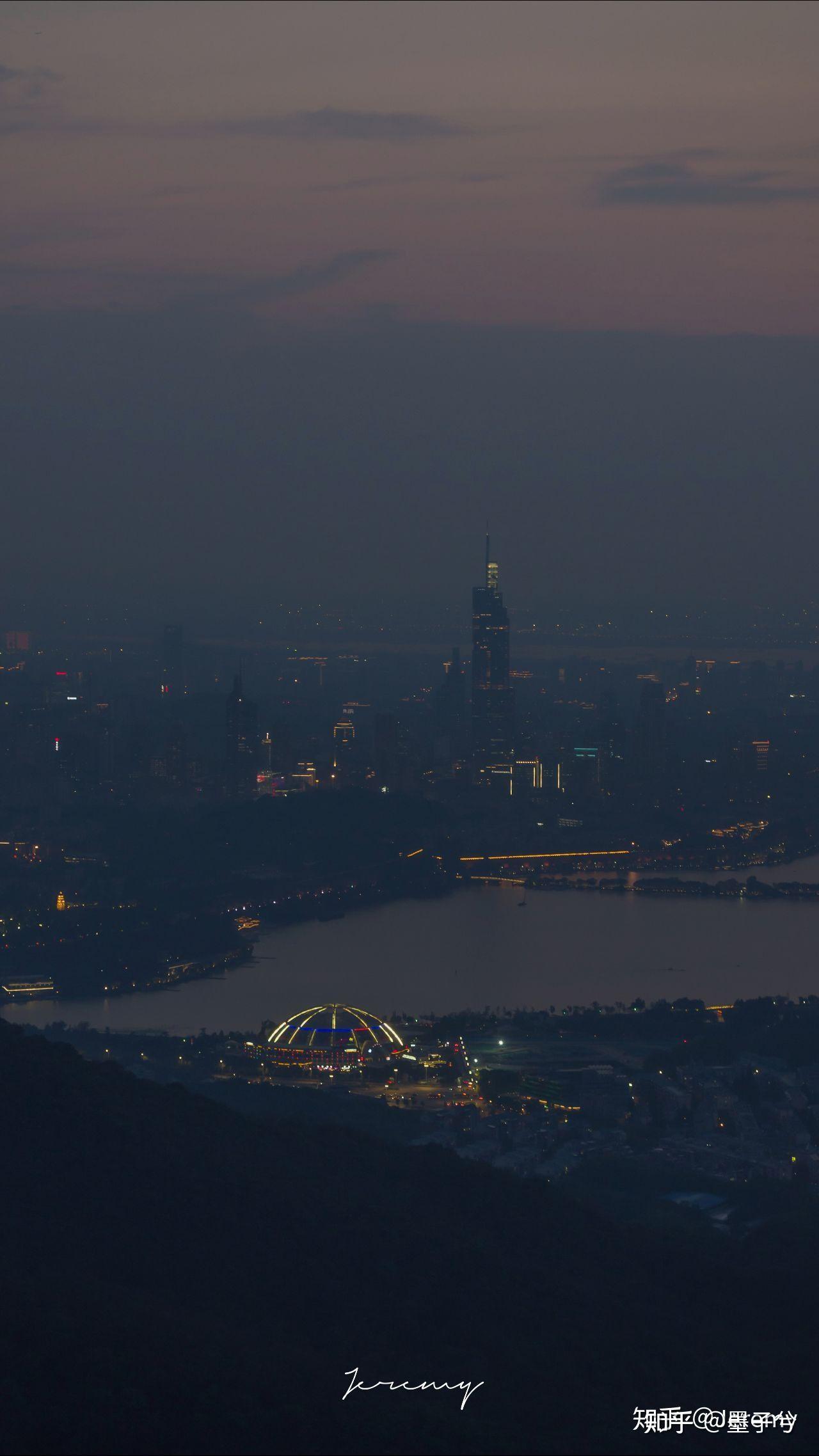 南京夜景紫金山图片