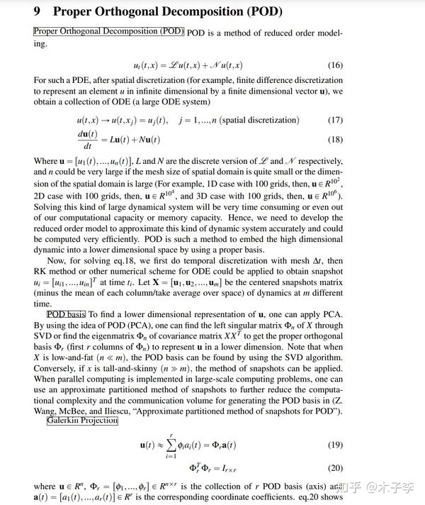 Proper Orthogonal (POD and PCA) 知乎