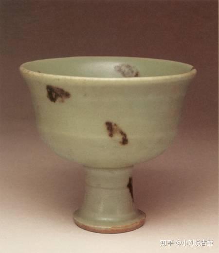 中国骨董　青磁　龍泉窯　高足杯 龍泉窯青釉刻牡丹花高足杯-宇珍國際藝術| Yu Jen Taipei重要中國