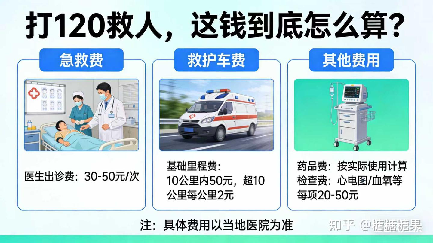 打120救人，这钱到底怎么算？90%的人都稀里糊涂！ - 知乎