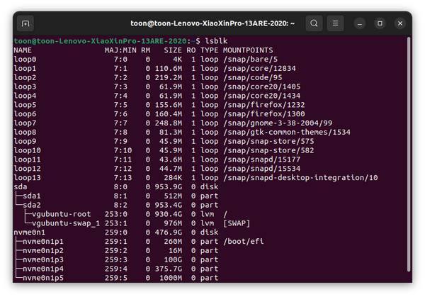 Nvme0n1p1 что это linux