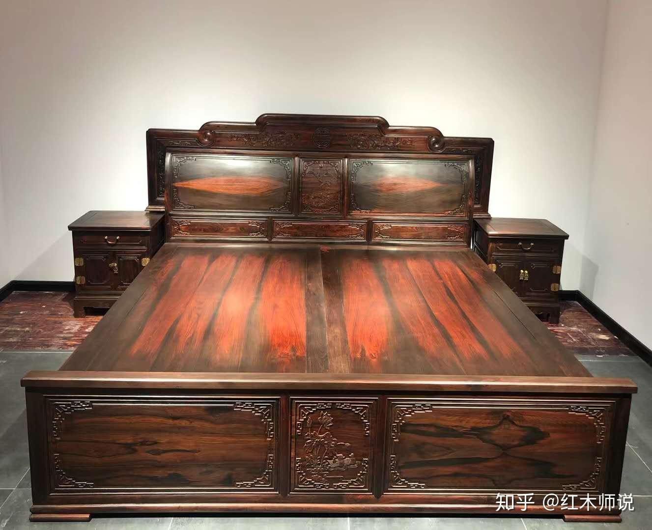 大红酸枝交趾黄檀国色天香高低床