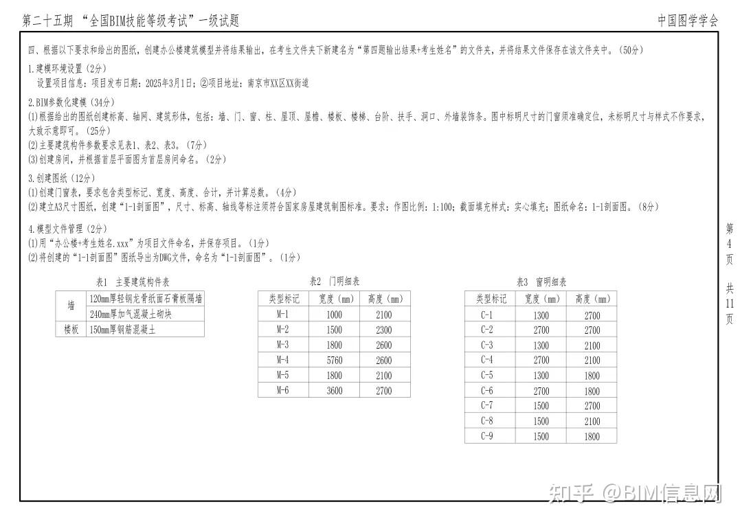 一起看看！第25期图学会BIM等级考试（一级）真题 - 知乎