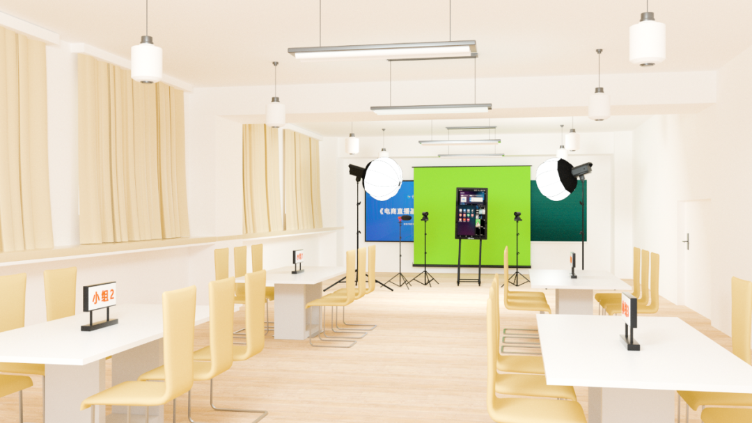 往往在既有的普通多媒体教室搭建,通过在讲台放置一套直播设备,方便