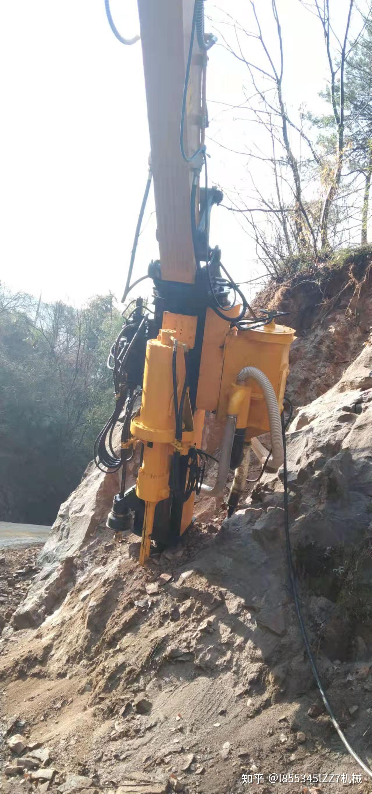 挖掘机钻孔劈裂一体机 岩石爆破设备厂家 - 知乎