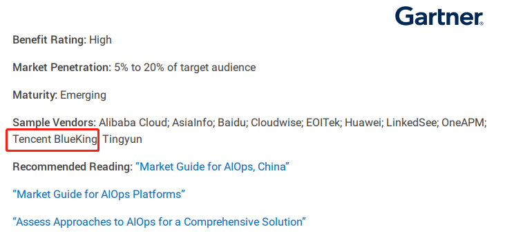 Gartner 2020 最新研究报告，蓝鲸获评中国AIOps代表！ 知乎