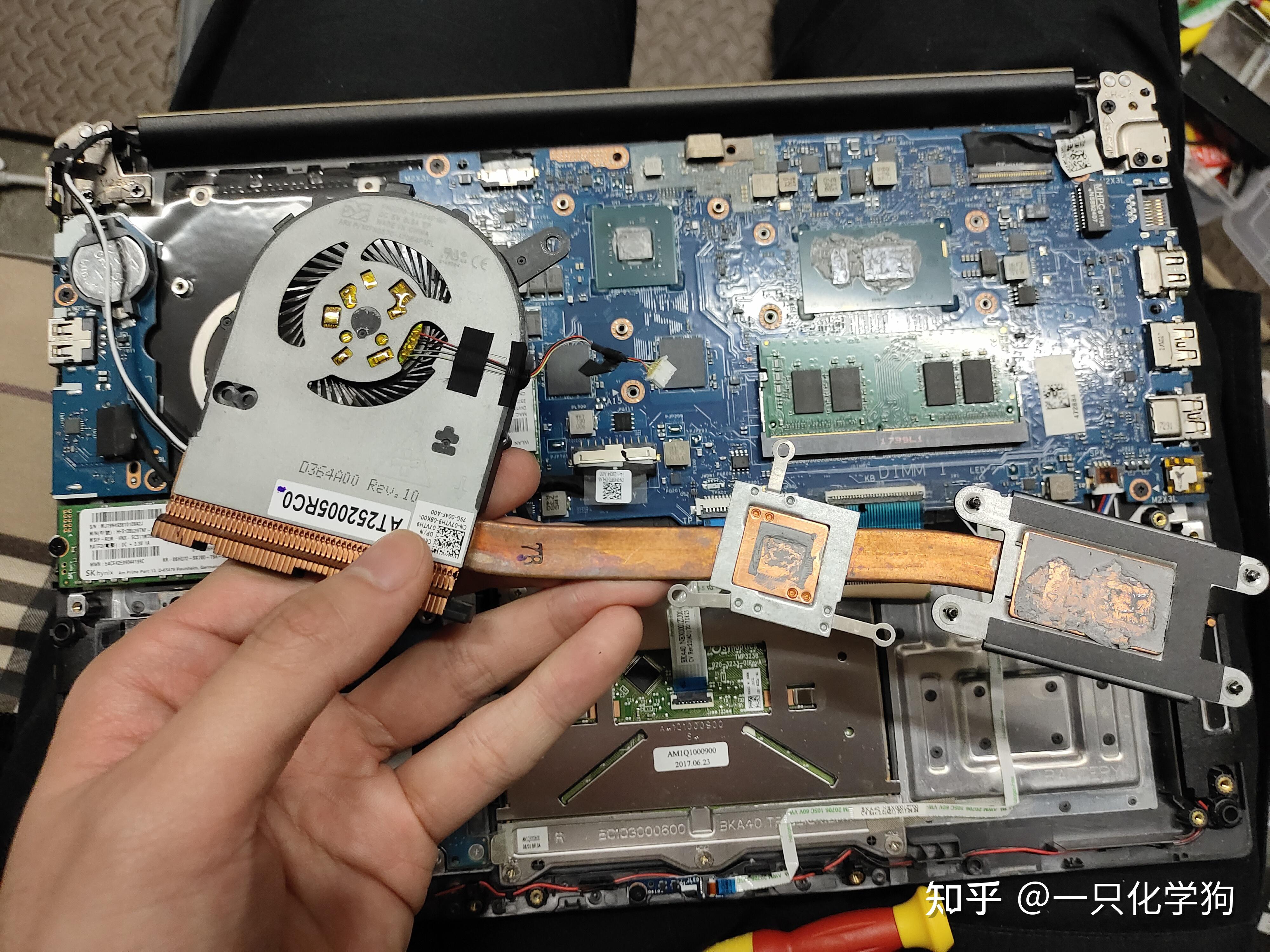 dell燃7000ii147472更换电池风扇硅脂加装散热铜管教程