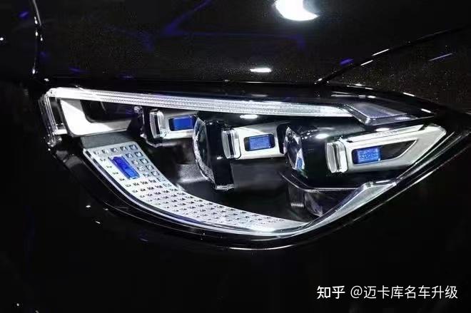 奔驰21款s级223改像素式大灯流星雨画面更有科技感
