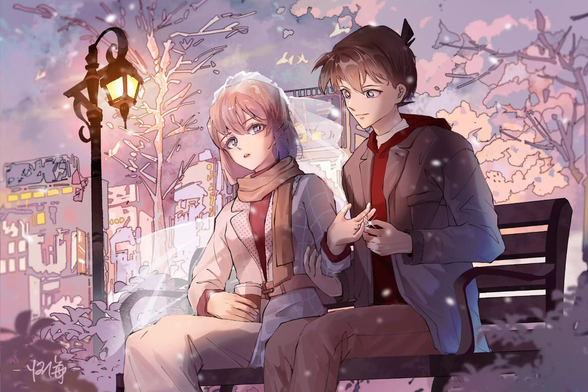 有没有柯南和灰原哀的情侣头像