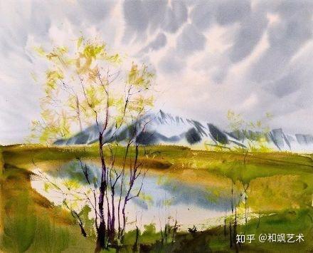 家乡山水画小学生水彩画 家乡山水画简笔画 简笔画山水风景简单