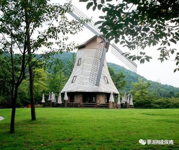 公园大风车前面有一块草坪,位置超级好!随便坐!随便吃!随便躺!