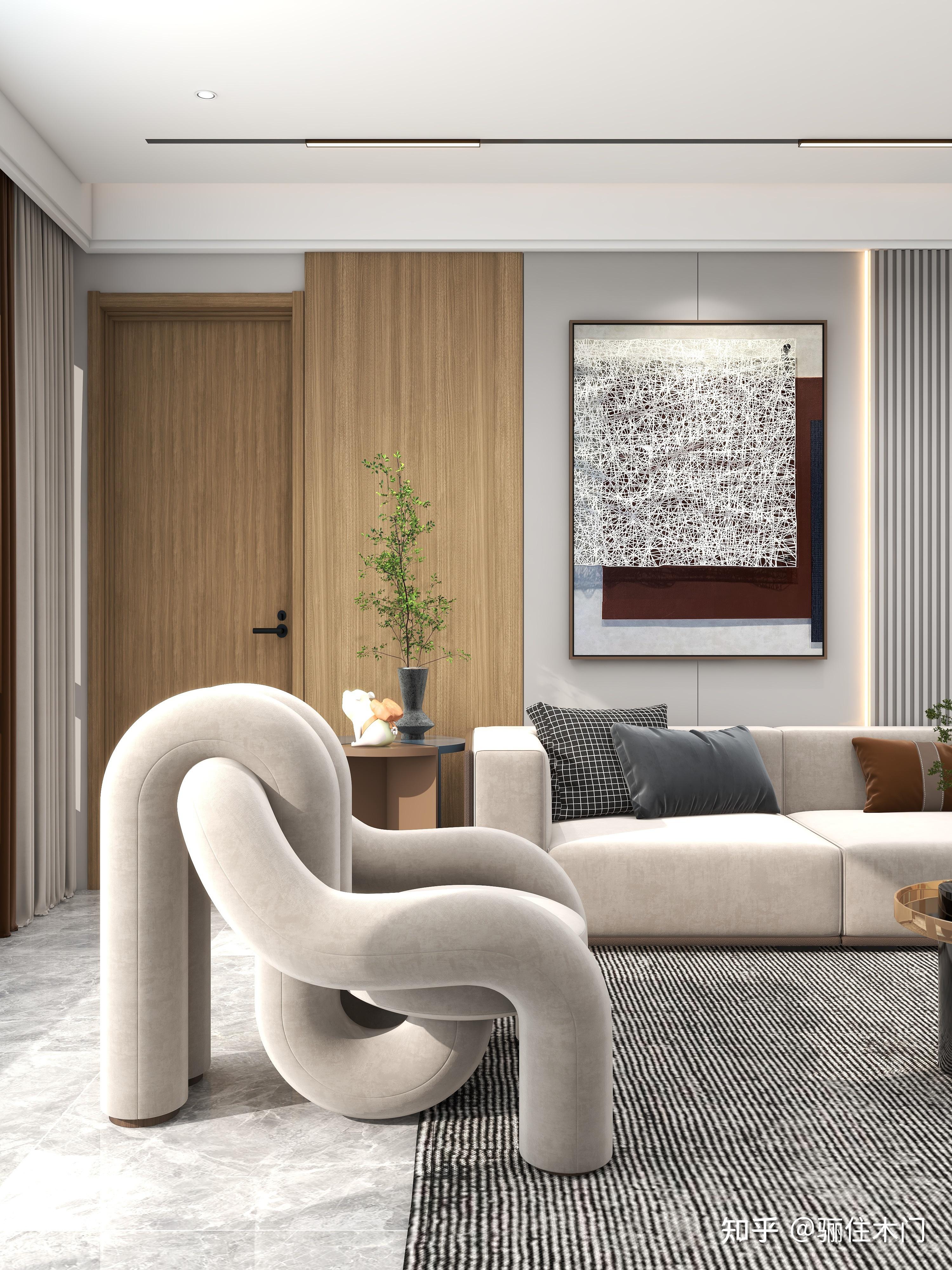 骊住全屋空间设计师案例分享165m05极简现代轻奢家居