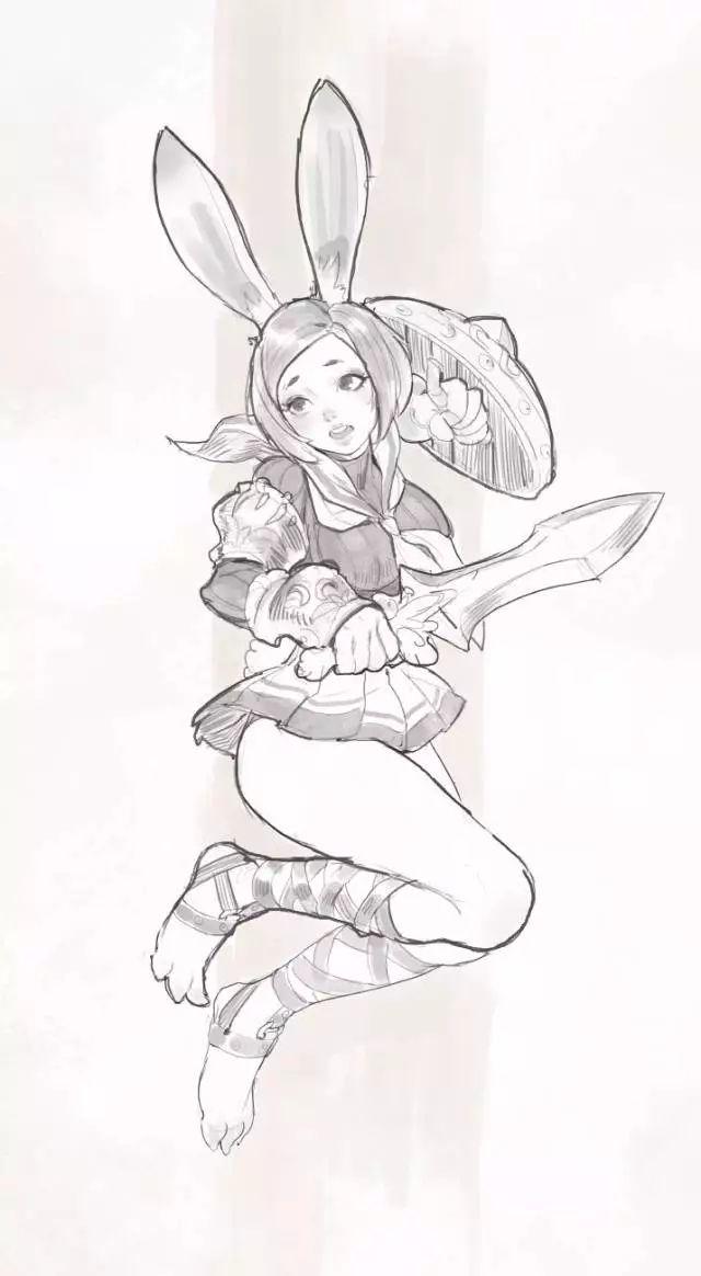 插画师timl02chner作品线稿与动态的激情碰撞