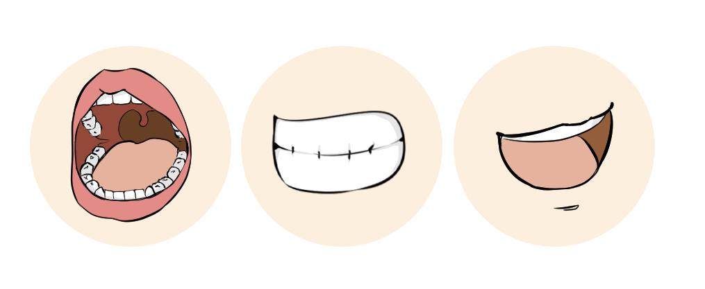 嘴巴牙齿怎么画图片