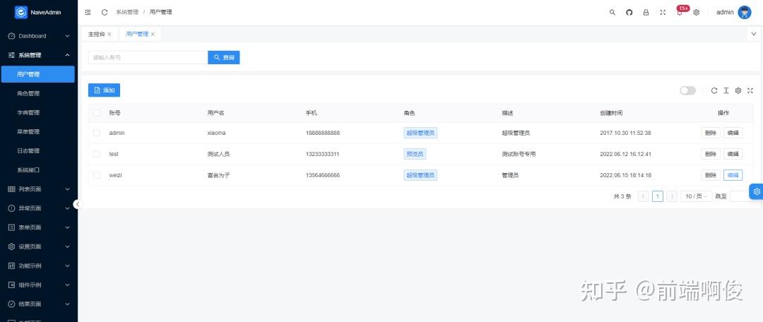 Naive Admin Pro 前端+后端（完整版本） - 知乎