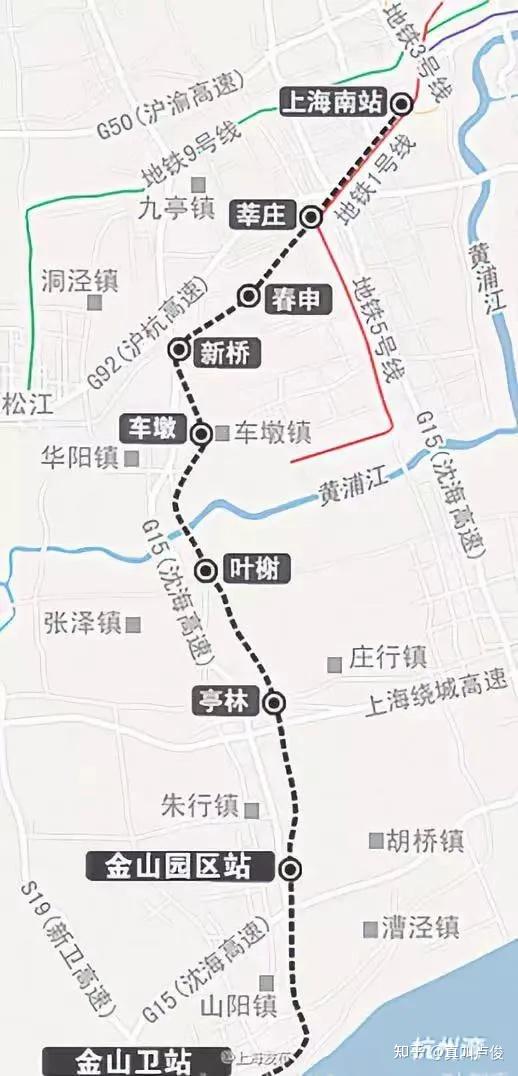 上海金山地铁规划图片