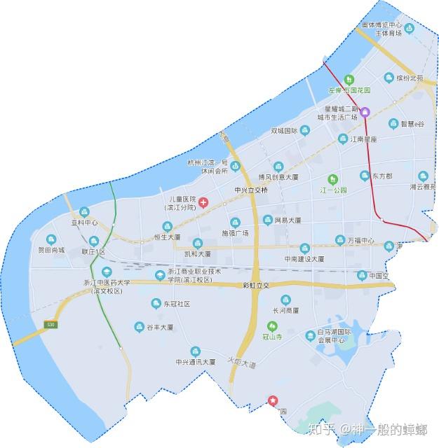 杭州滨江管控区地图图片