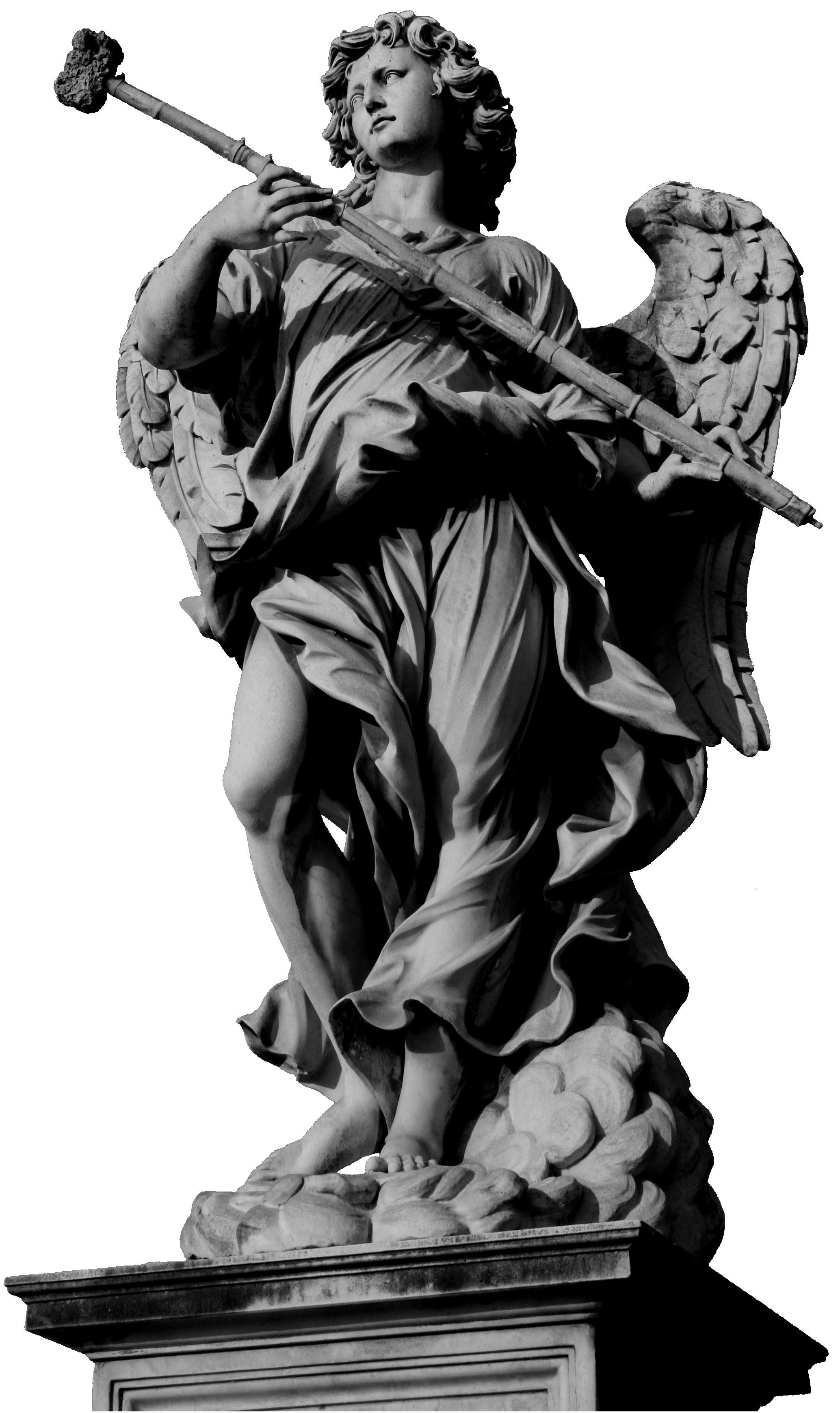 激光啄木鸟雕刻素材之灰度图天使雕塑