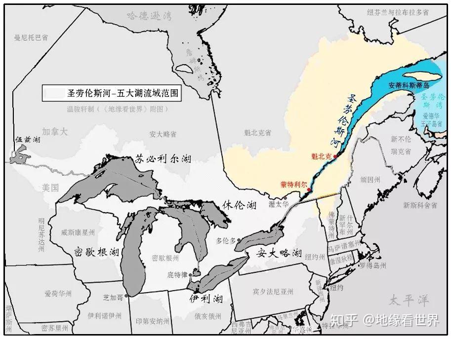 圣劳伦斯河地理位置图片