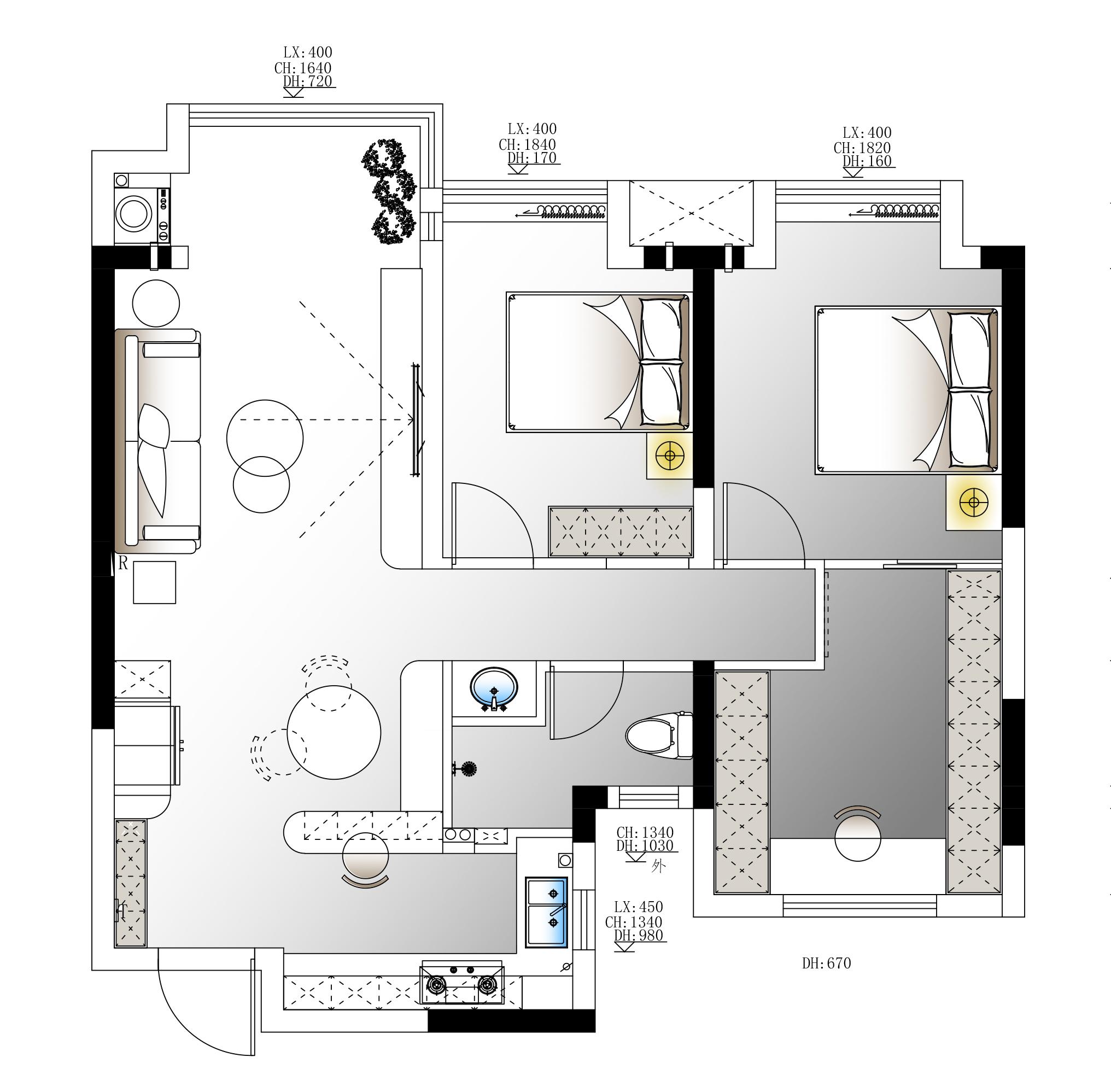 新作西子曼城95㎡婚房打造双排衣帽间破旧立新演绎新时代诗意生活