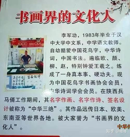 中国书画界文化名人李军功