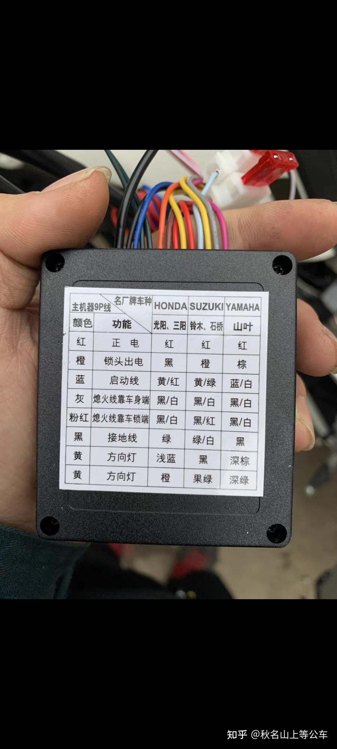 豪爵dr300预留的防盗器接口是插头里是五线外带一根粗红线想弄清每根