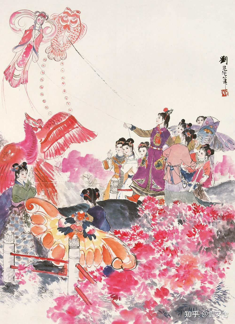 曹雪芹在《红楼梦》里写到清明前后放风筝一事,提及到许多有趣的风筝