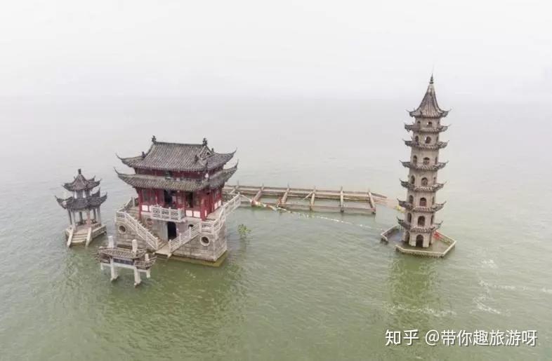 九江神秘古建筑落星墩屹立水中千年不倒