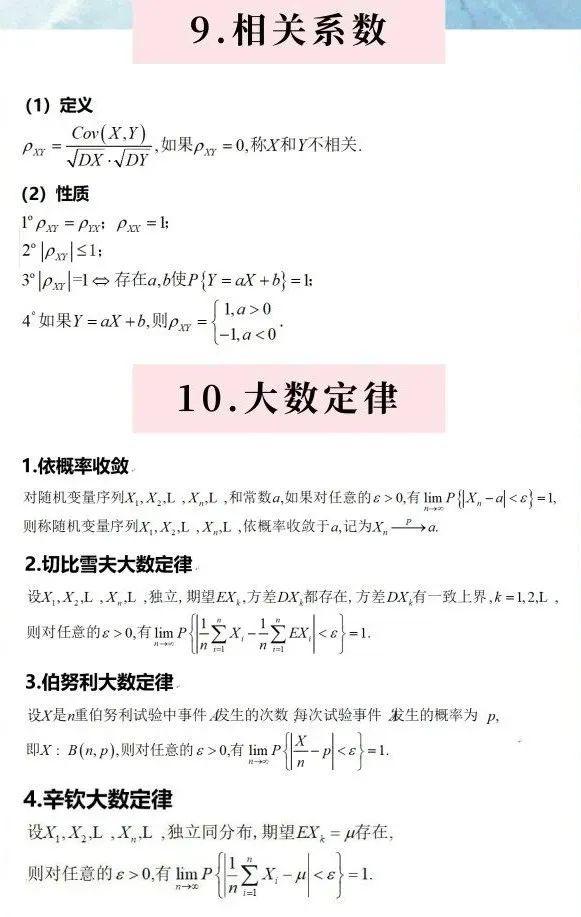 考研数学：概率论与数理统计常用公式与定理汇总（含pdf打印版） 知乎