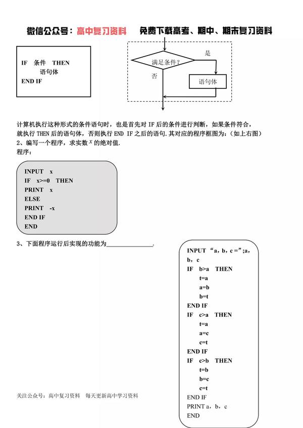 【高考数学】高中数学必修三知识点总结（可下载）