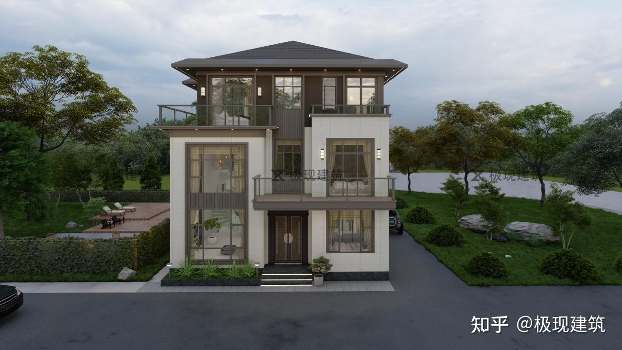 浙江杭州丨三层中式风格自建别墅,尺寸:11*16.13米 - 知乎