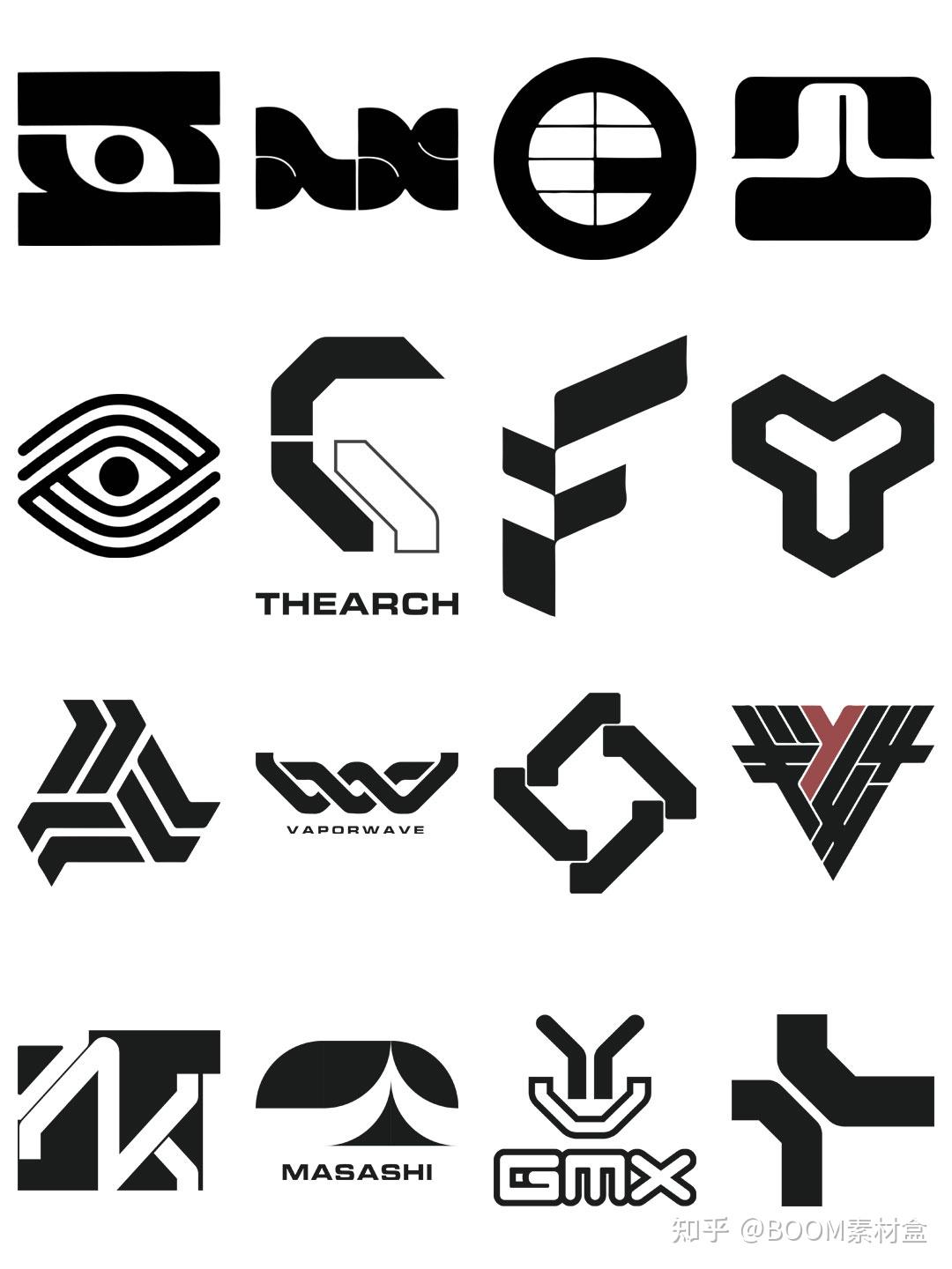 未来科技赛博朋克科幻信息图形图标标签形状装饰元素png免抠素材