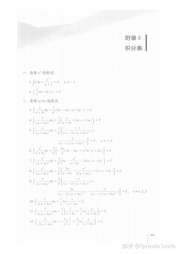 积分公式表 - 知乎