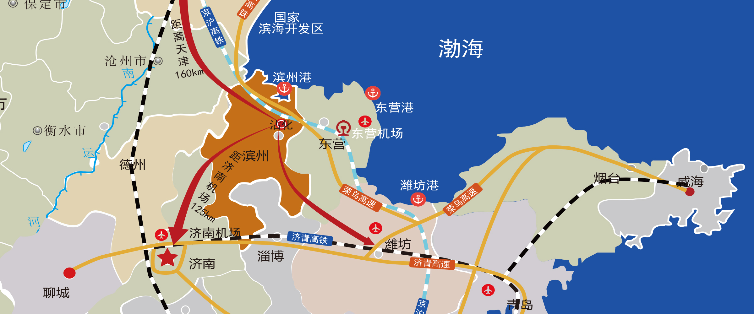 滨州北海新区地图图片