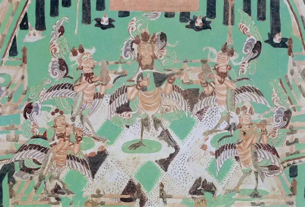 【琉球玩具】古倉保文　張子　厄除迦陵頻伽 箱有　郷土玩具 九州國立博物館