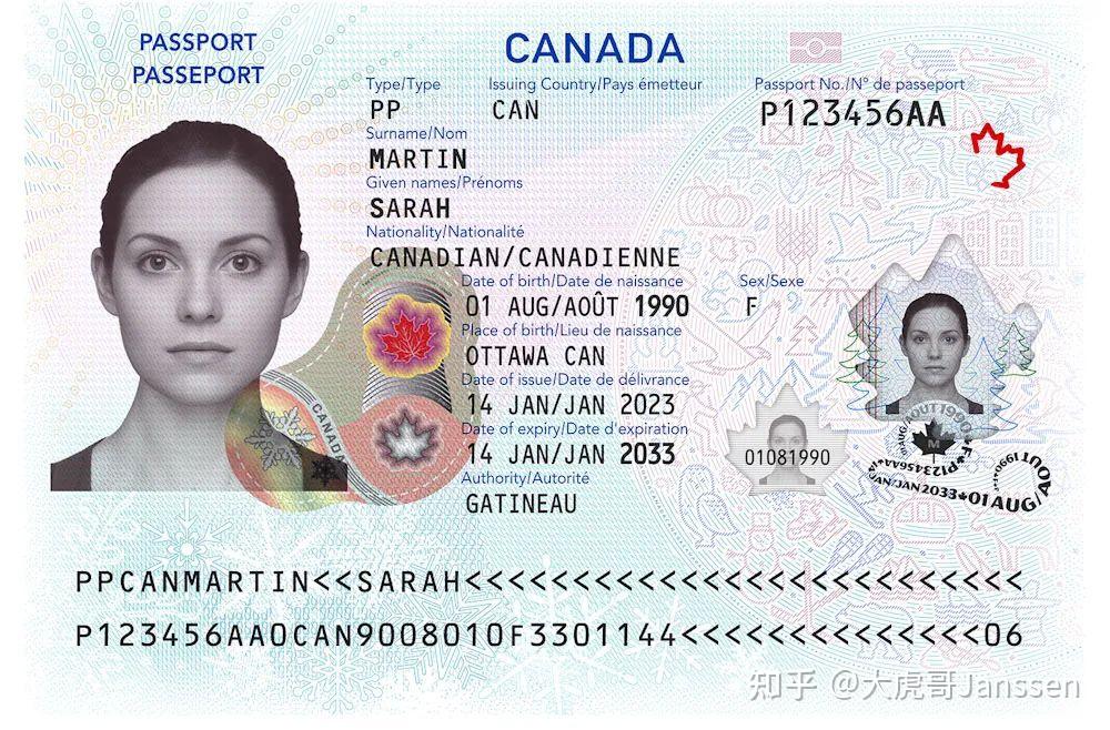 加拿大护照内页图片