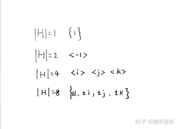 近世代数习题9 四元素群的子群 知乎