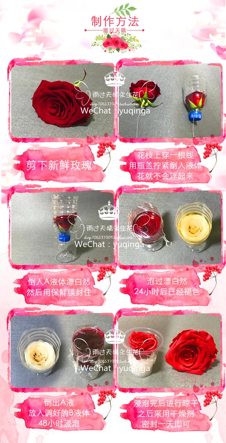 永生花ab制作液自己在家diy制作永生花