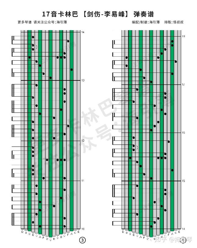 8音卡林巴曲谱_探窗卡林巴曲谱17音(2)