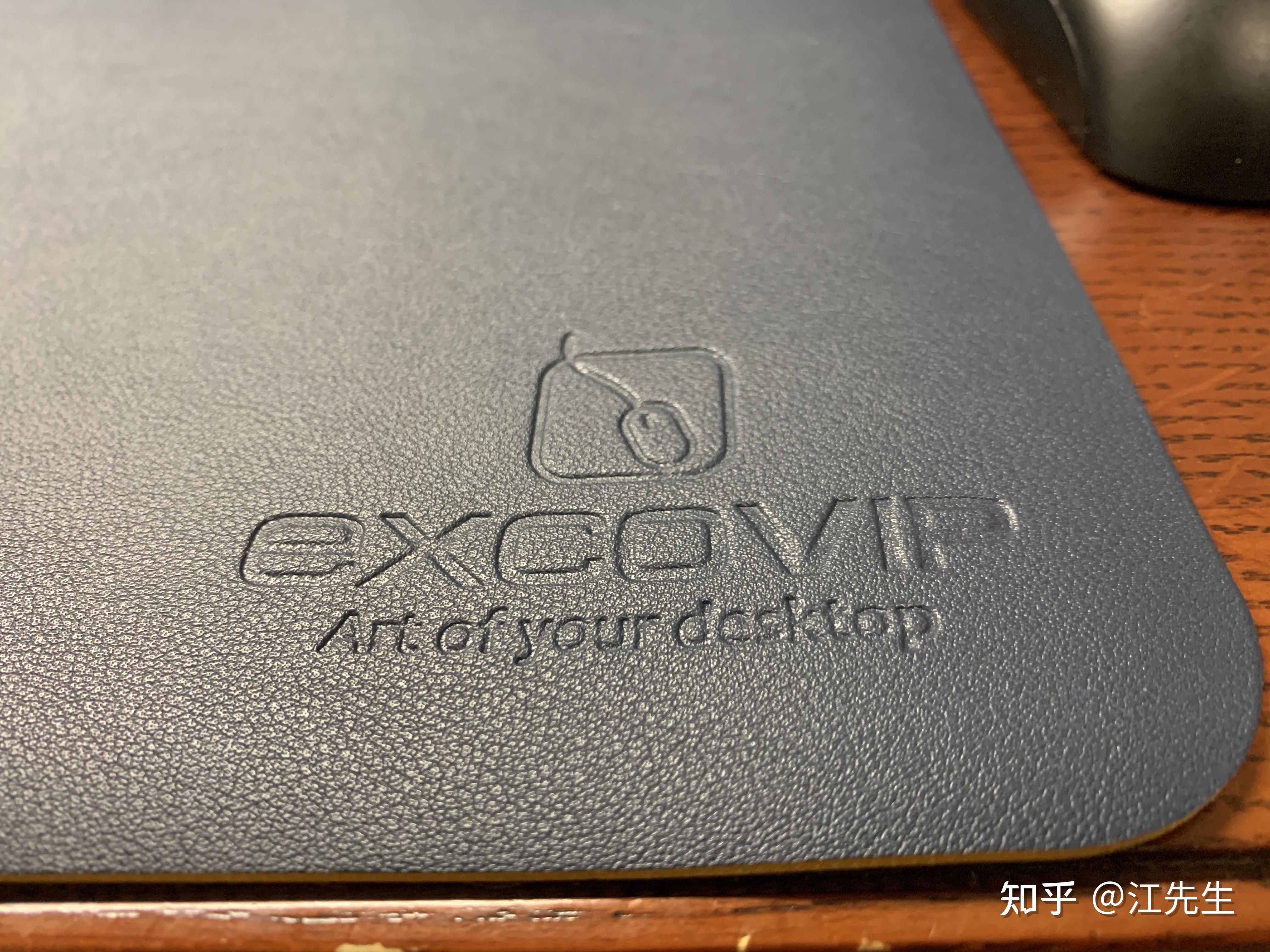 宜适酷exco防水皮质鼠标垫超大号办公桌垫加大号双面游戏垫魅力蓝bas