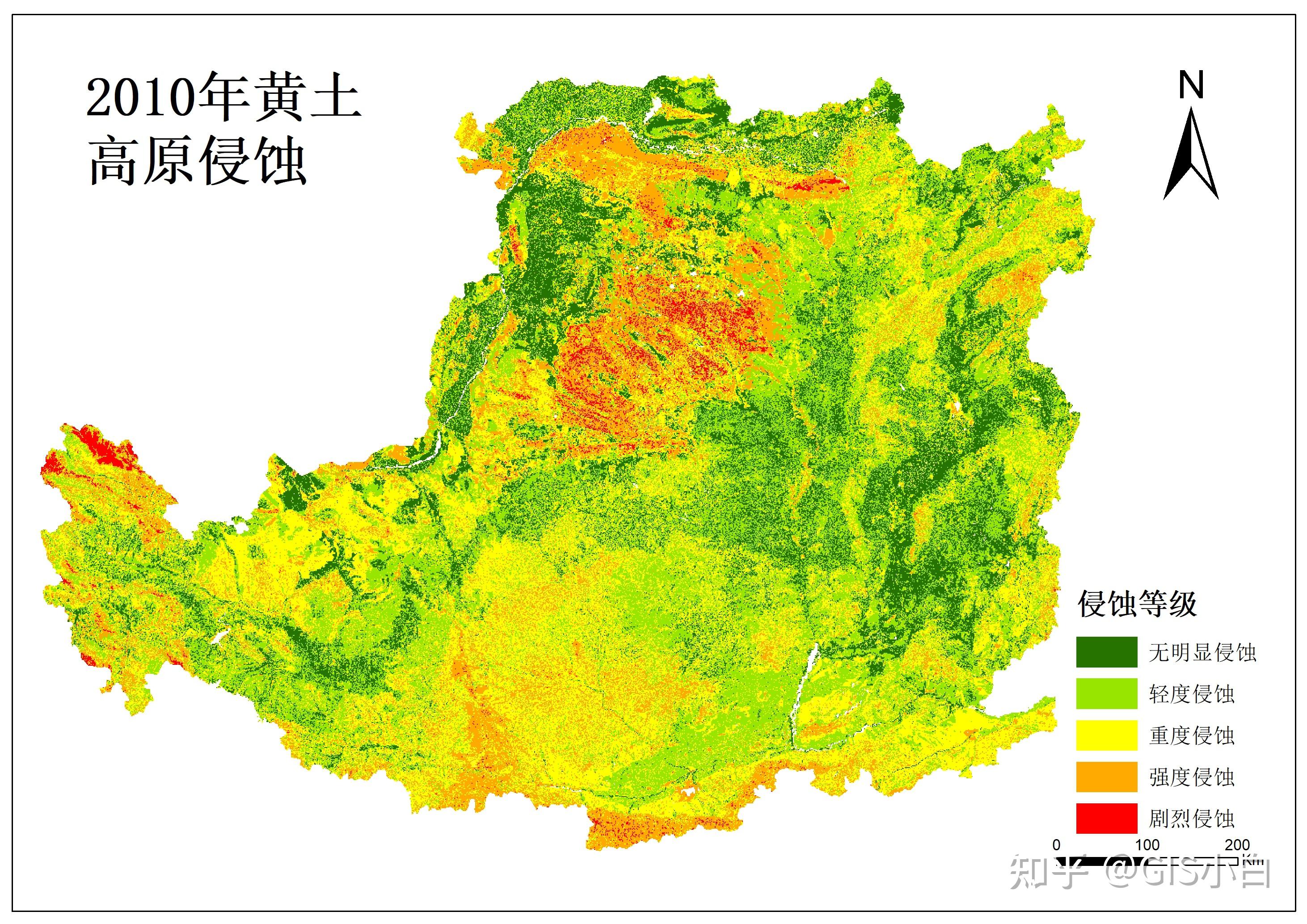 【arcgis教程(61)基于2000,2010,2015年黄土高原土壤侵蚀敏感性评价