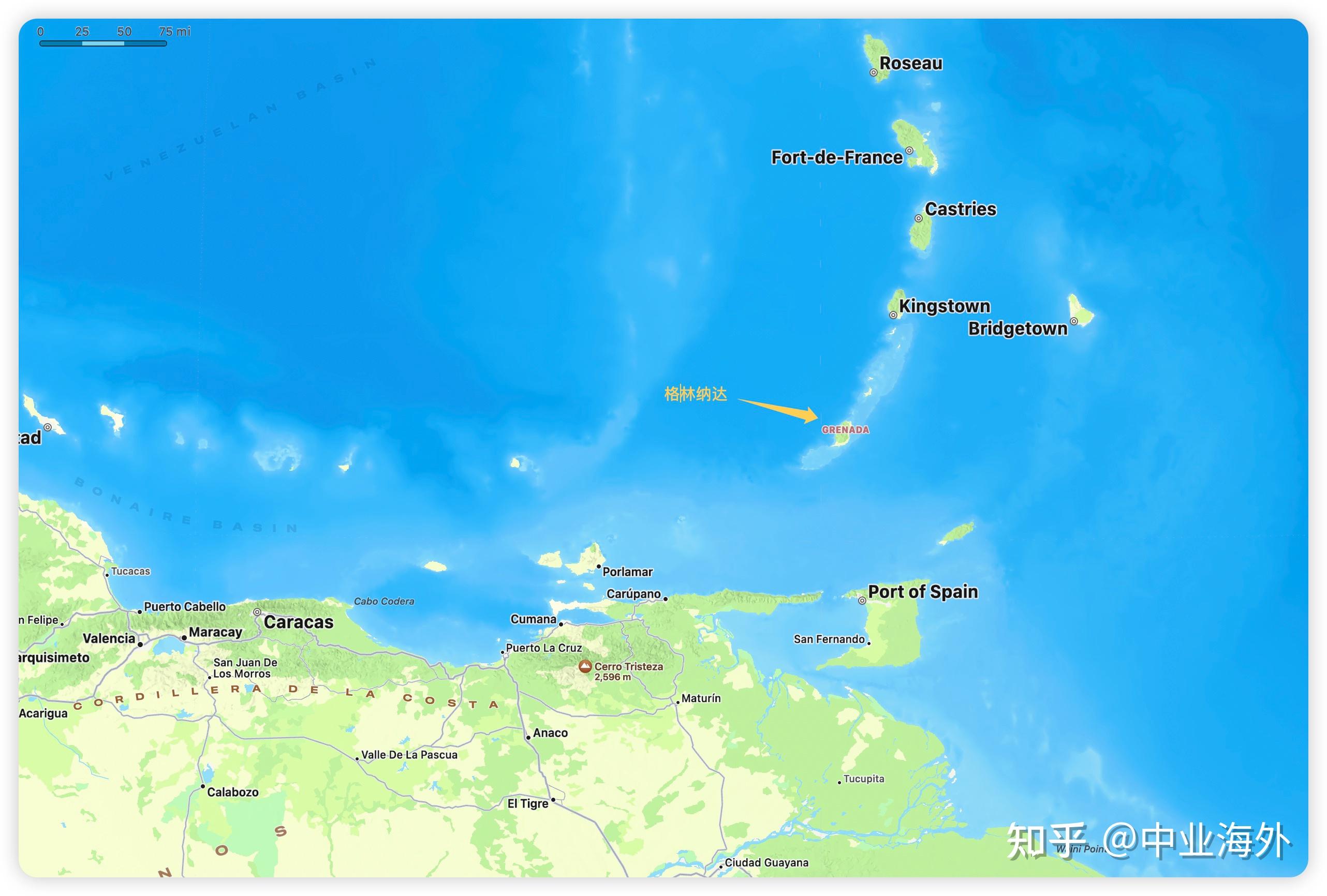 格林纳达地图 风景图片