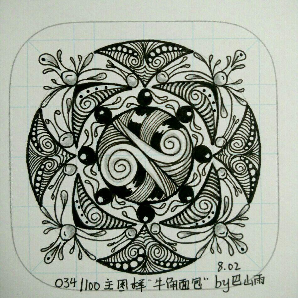 033041每天手绘一张圆形禅绕画