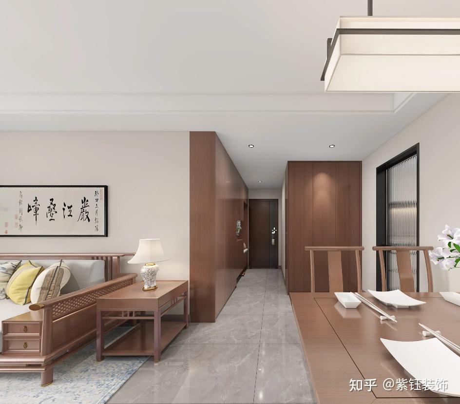 110㎡新中式老房翻新,端庄大气 - 知乎