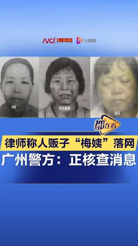 律师称"拐卖儿童的梅姨落网"?广州警方:正核查消息
