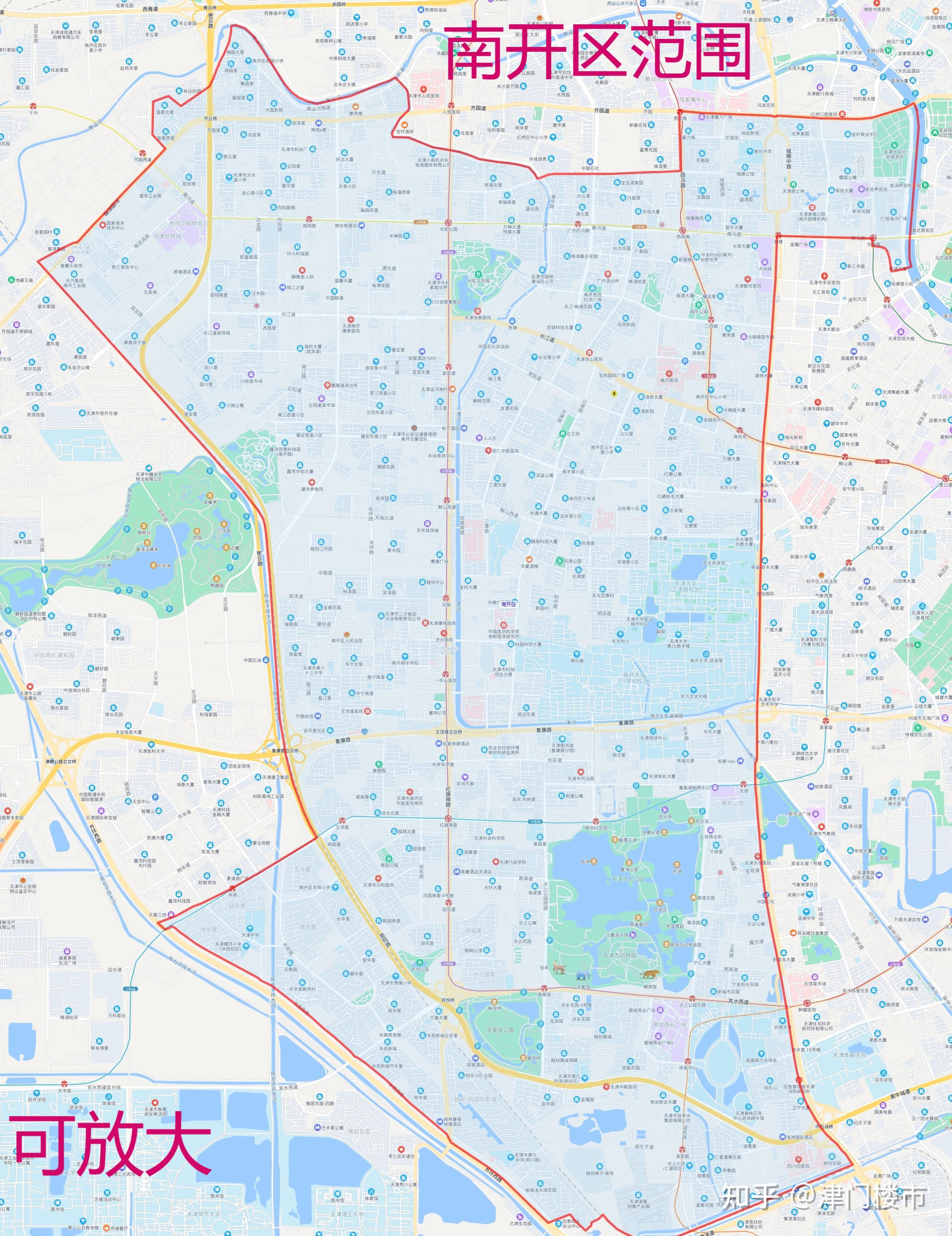 南开区最详细地图图片
