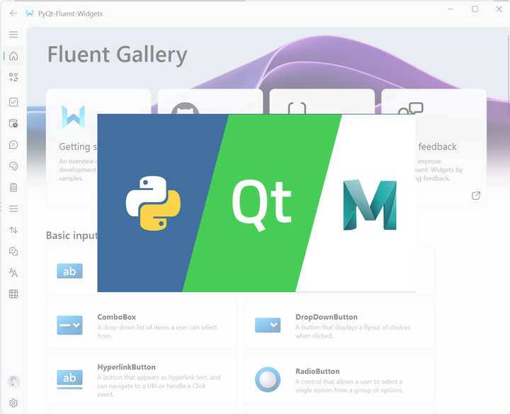 Pyqt5 pyqt fluent widgets pycharm 