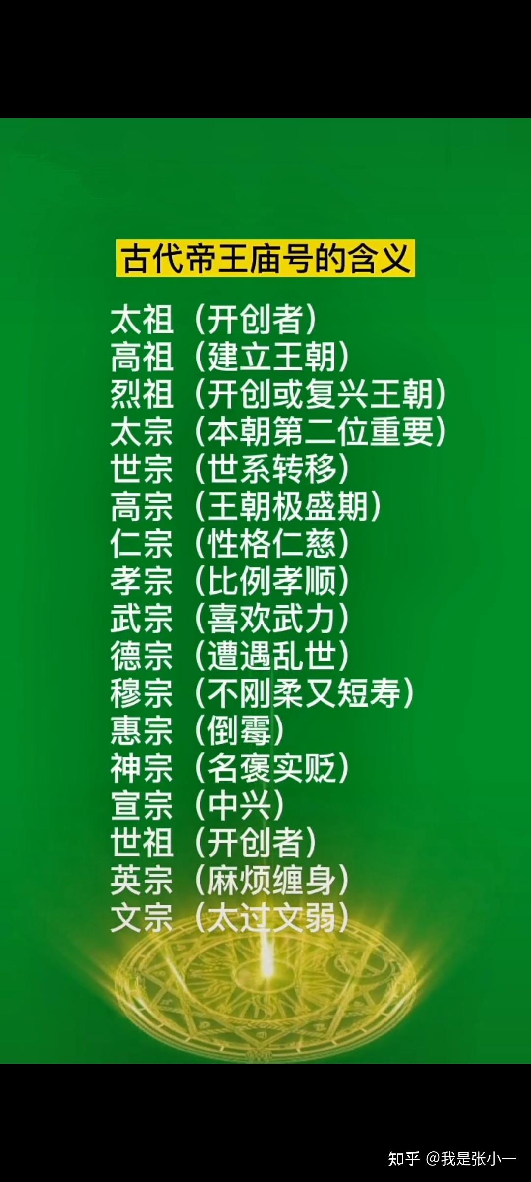 古代帝王庙号含义