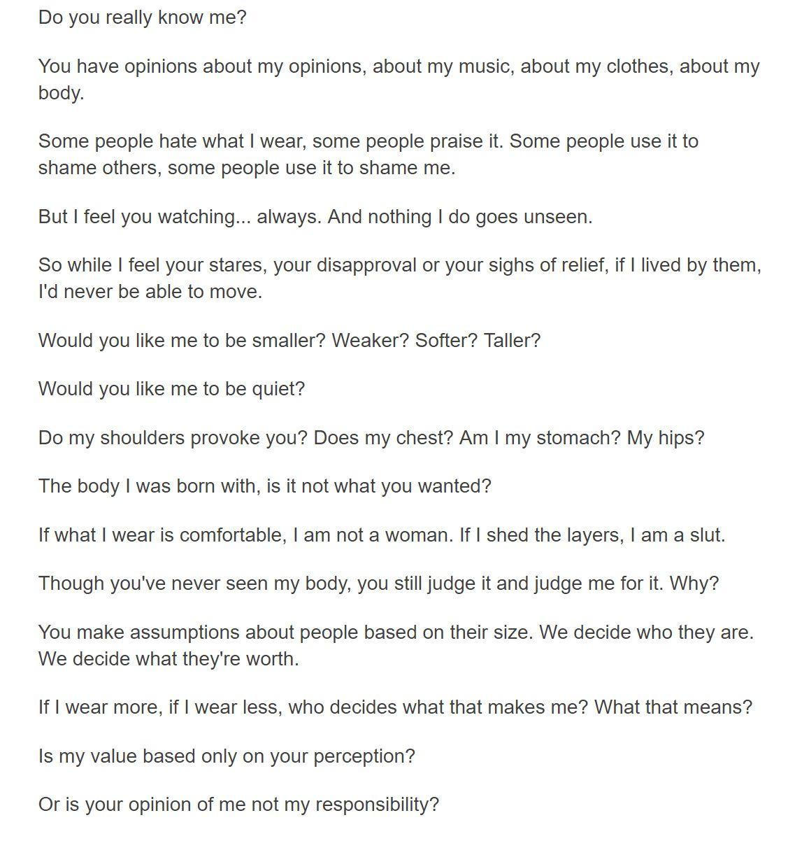 如何看待billieeilish在演唱会上播放自己的脱衣视频抗议bodyshame